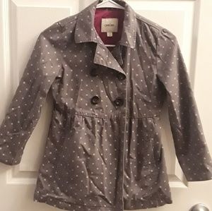 Girls polka dot pea coat